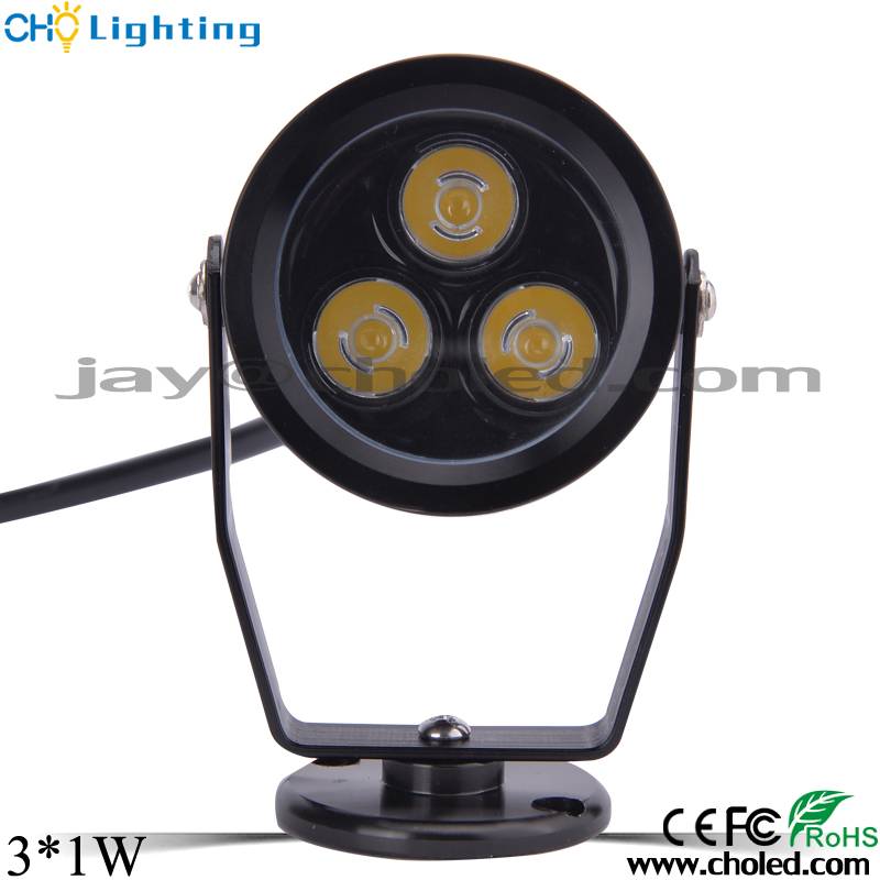 Hot Sale Outdoor Use Aluminum Ip65 Waterproof 3w Outdoor Spotlight